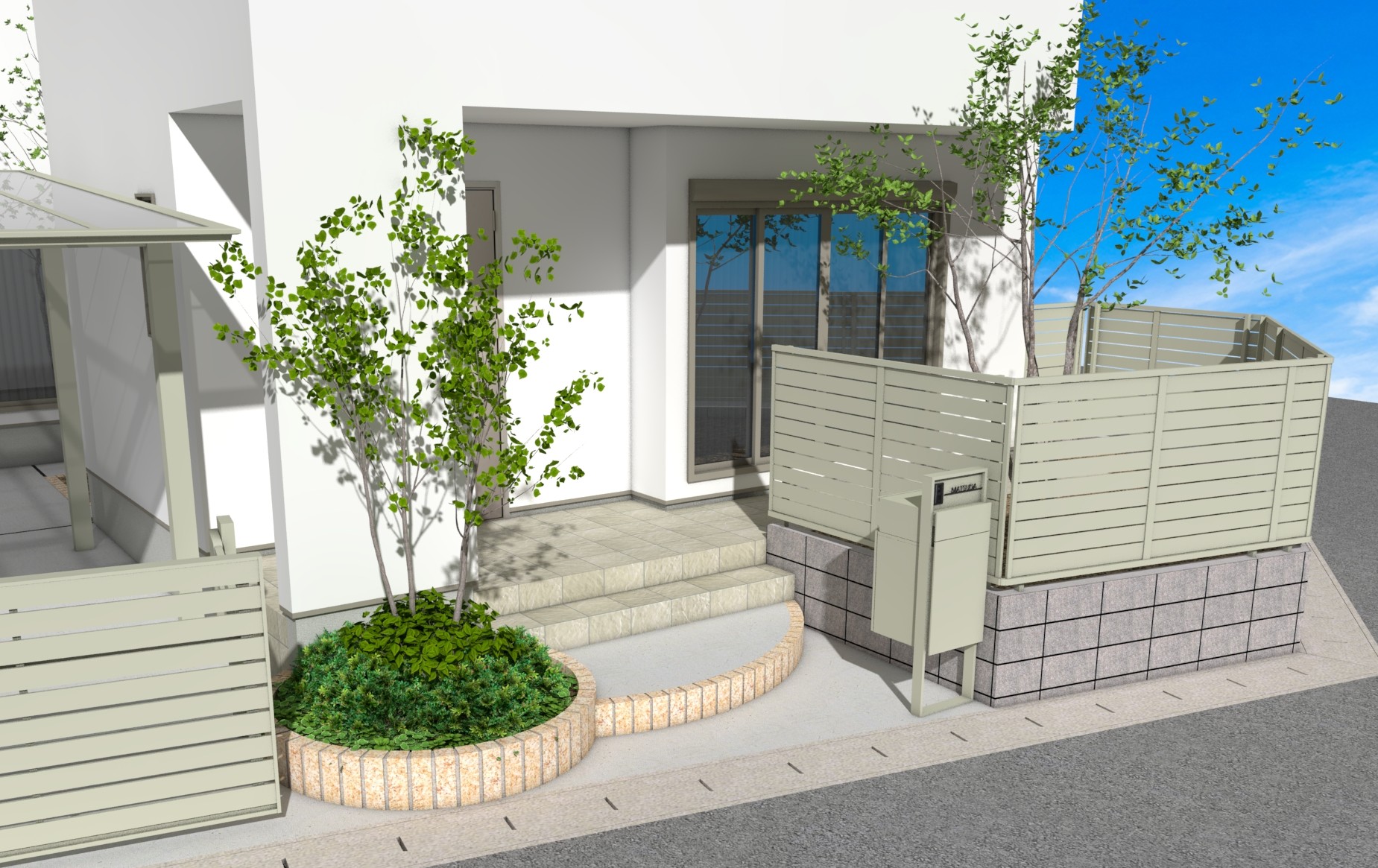 岩本　伸行様-パース（花壇）②